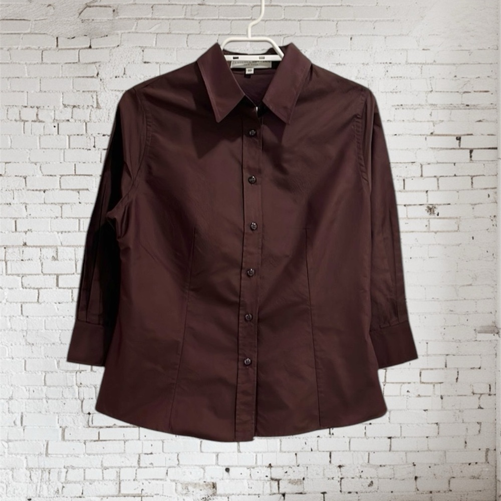 Carolina Herrera Button Down Burgundy Shirt